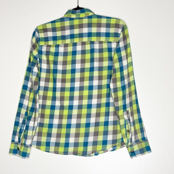 AF Abercrombie & Fitch Kids Plaid Flannel Button Down Shirt Boy's Size 11-12 - Picture 2 of 8